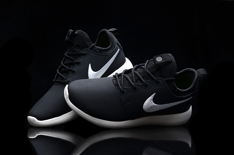 Nike Roshe 2 Leather PRM Black Silver Shoes